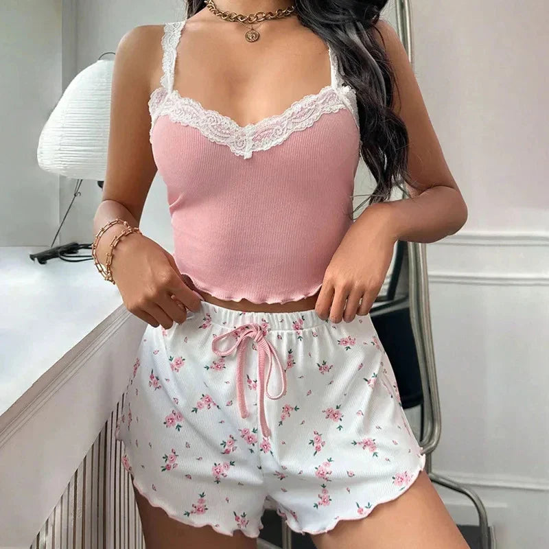 Elegant Lace Lounge Set