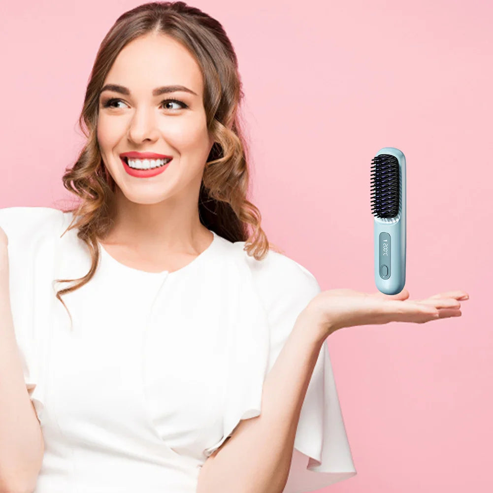 Portable Cordless Straightening Brush