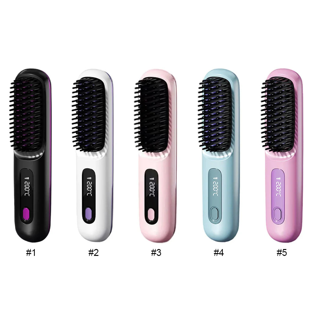 Portable Cordless Straightening Brush