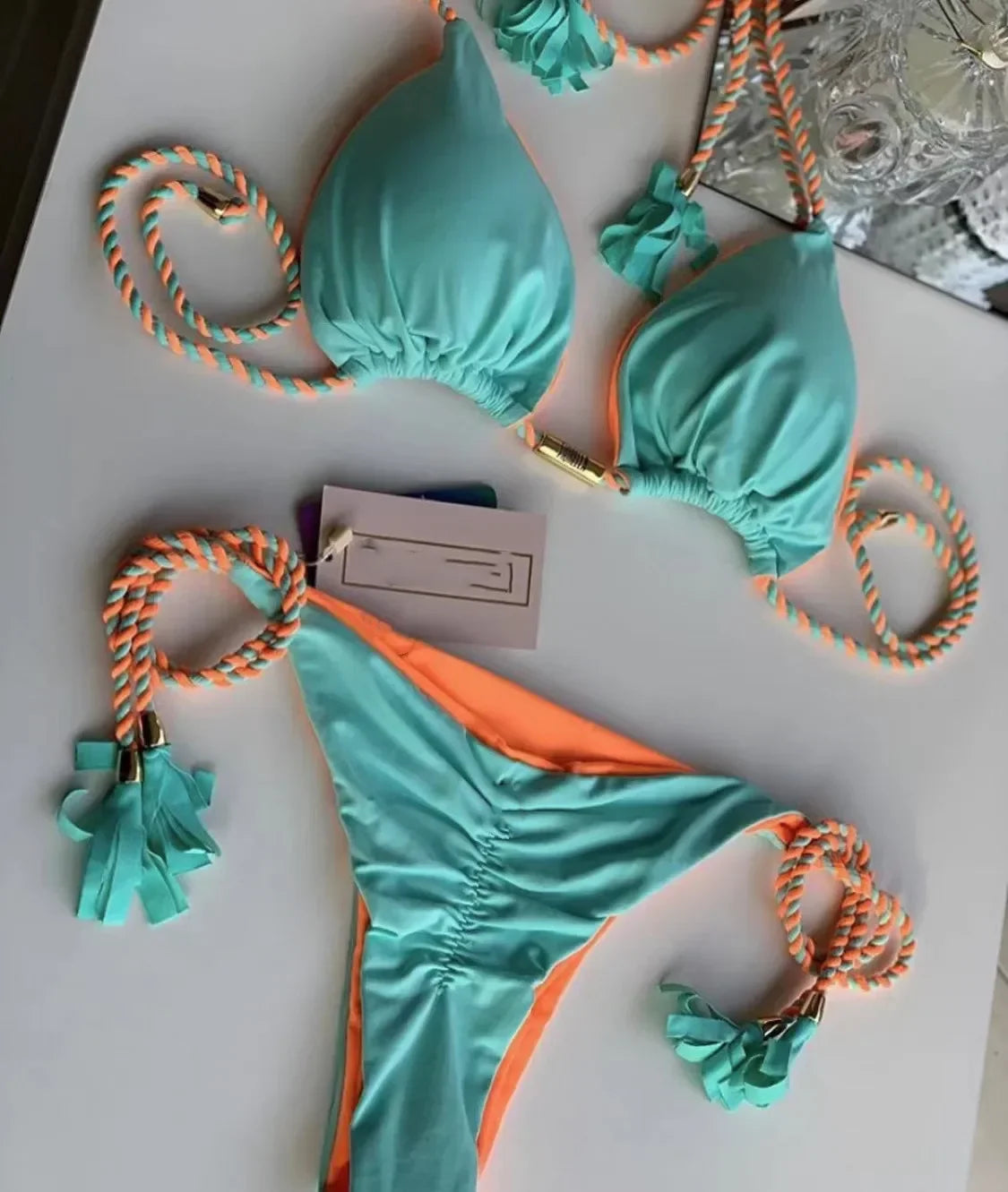 Vibrant Backless Bikini Set